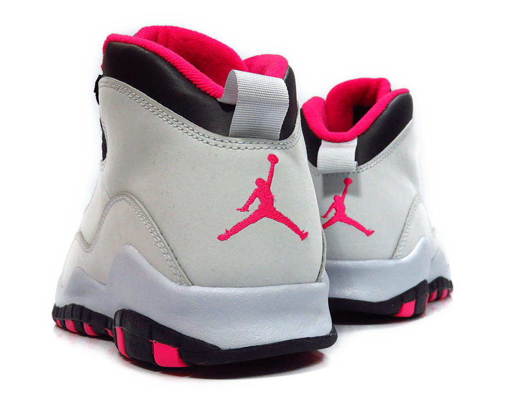 [487211008] AIR JORDAN 10 RETRO WHT PINK BLK GIRLS GRADE SCHOOL